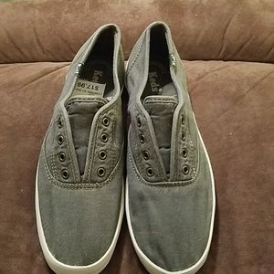 Army Green laceless keds sneakers